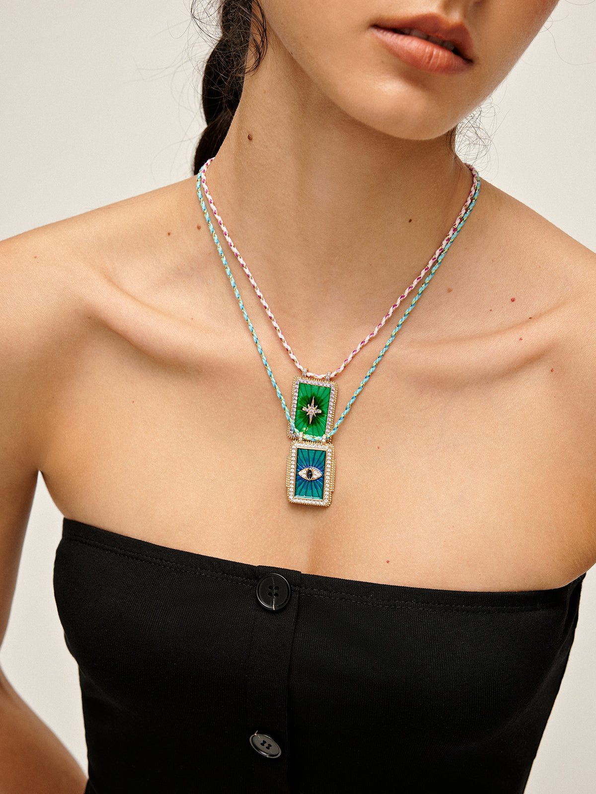 Powerful Protection-Evil Eye Pendant Necklace Shine Aura