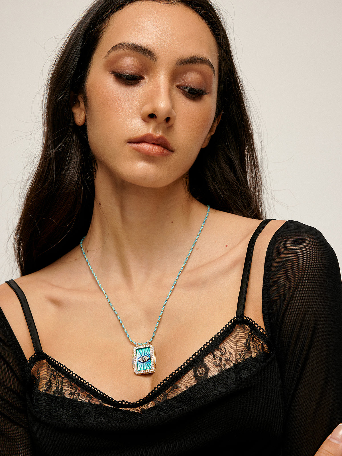 Powerful Protection-Evil Eye Pendant Necklace Shine Aura