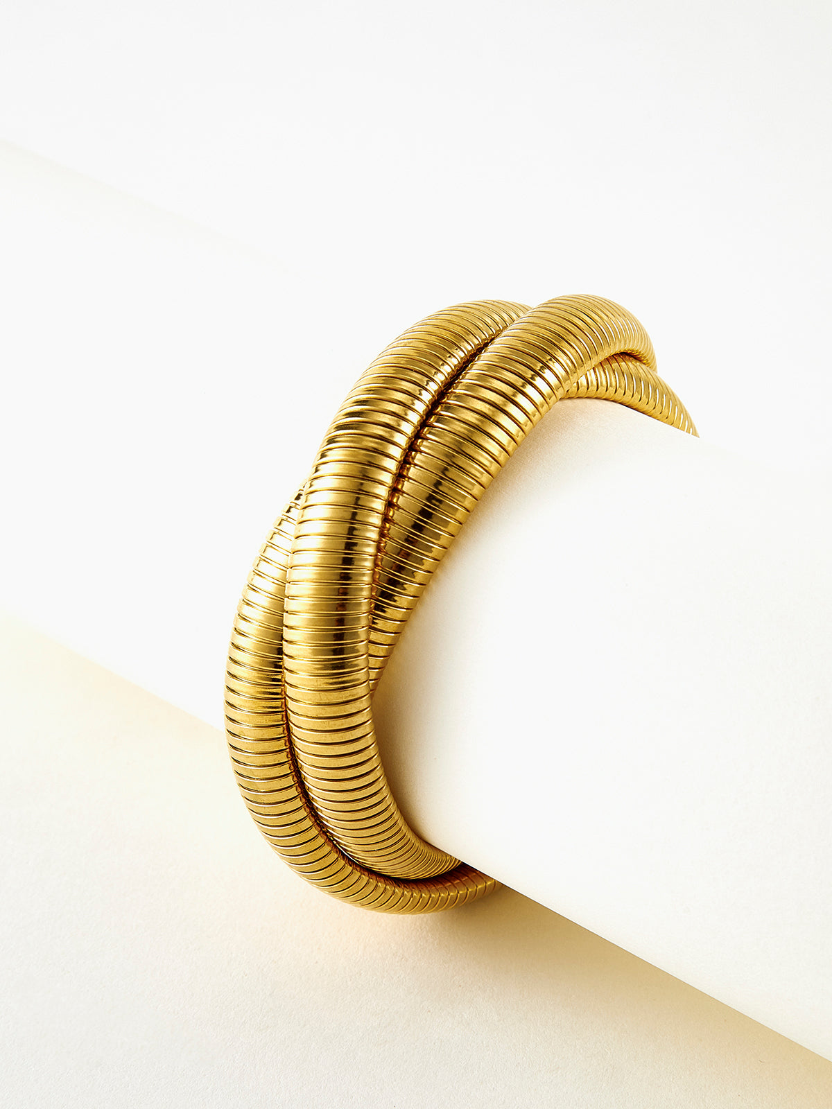 Triple Hoop Twist Bracelet Shine Aura