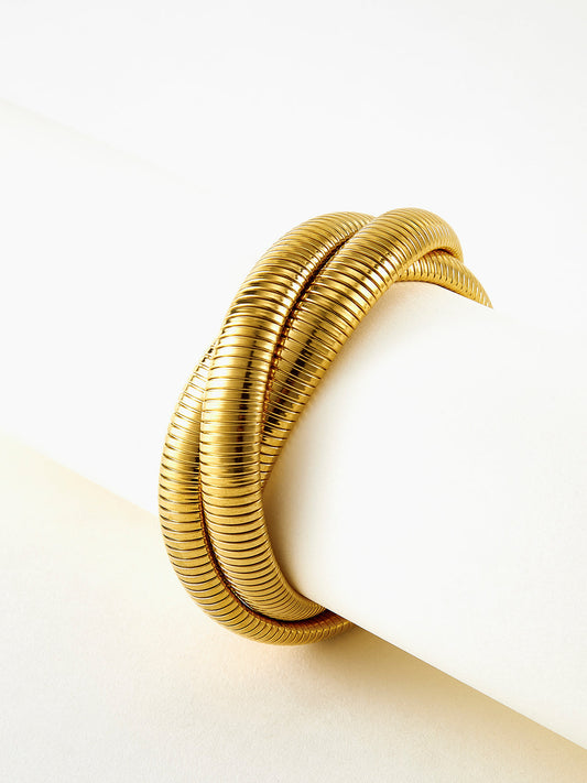 Triple Hoop Twist Bracelet Shine Aura