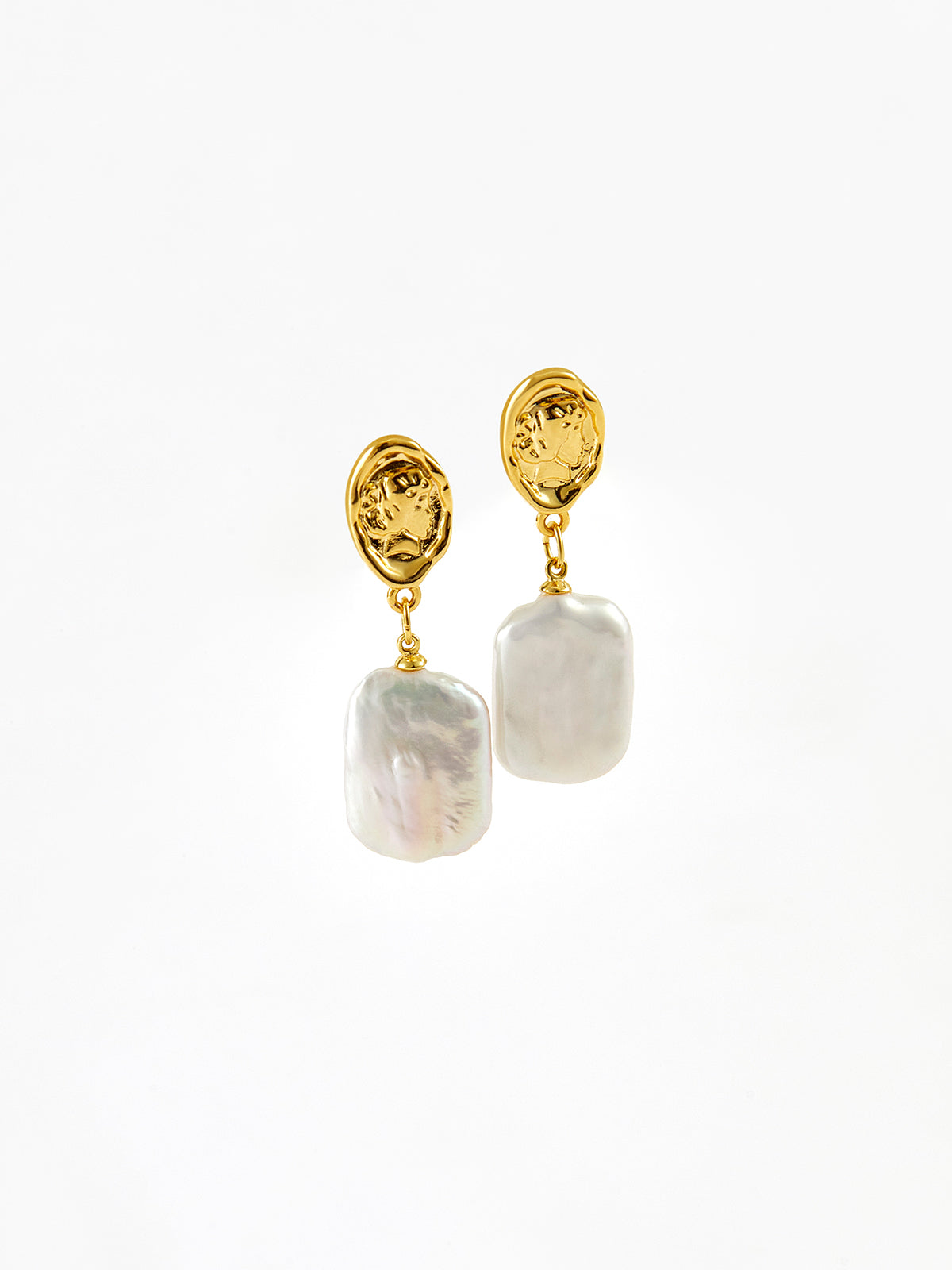 Baroque Pearl Pendant Earrings Shine Aura
