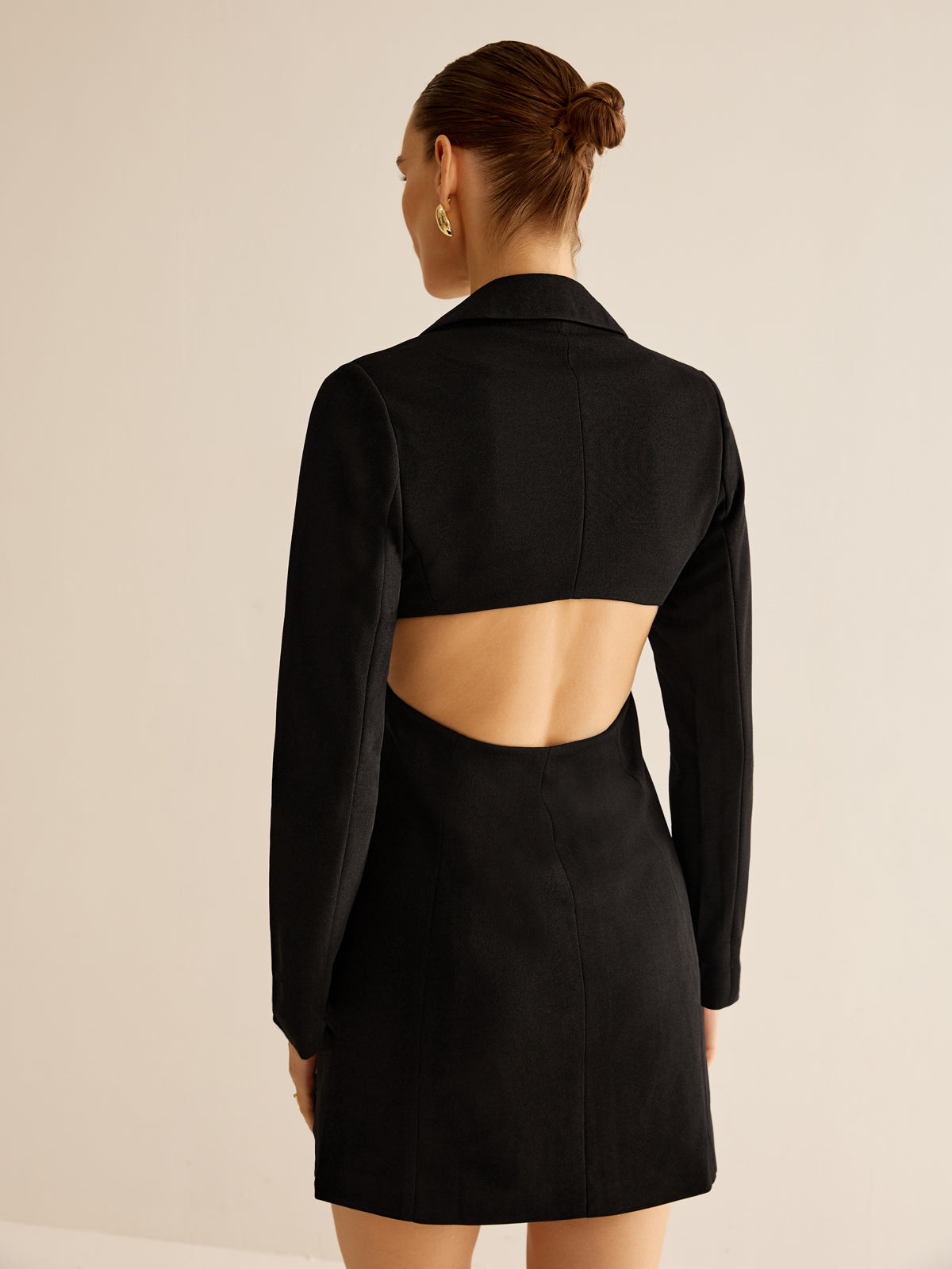 Kesik Düz Yaka Kısa Elbise Shine Aura