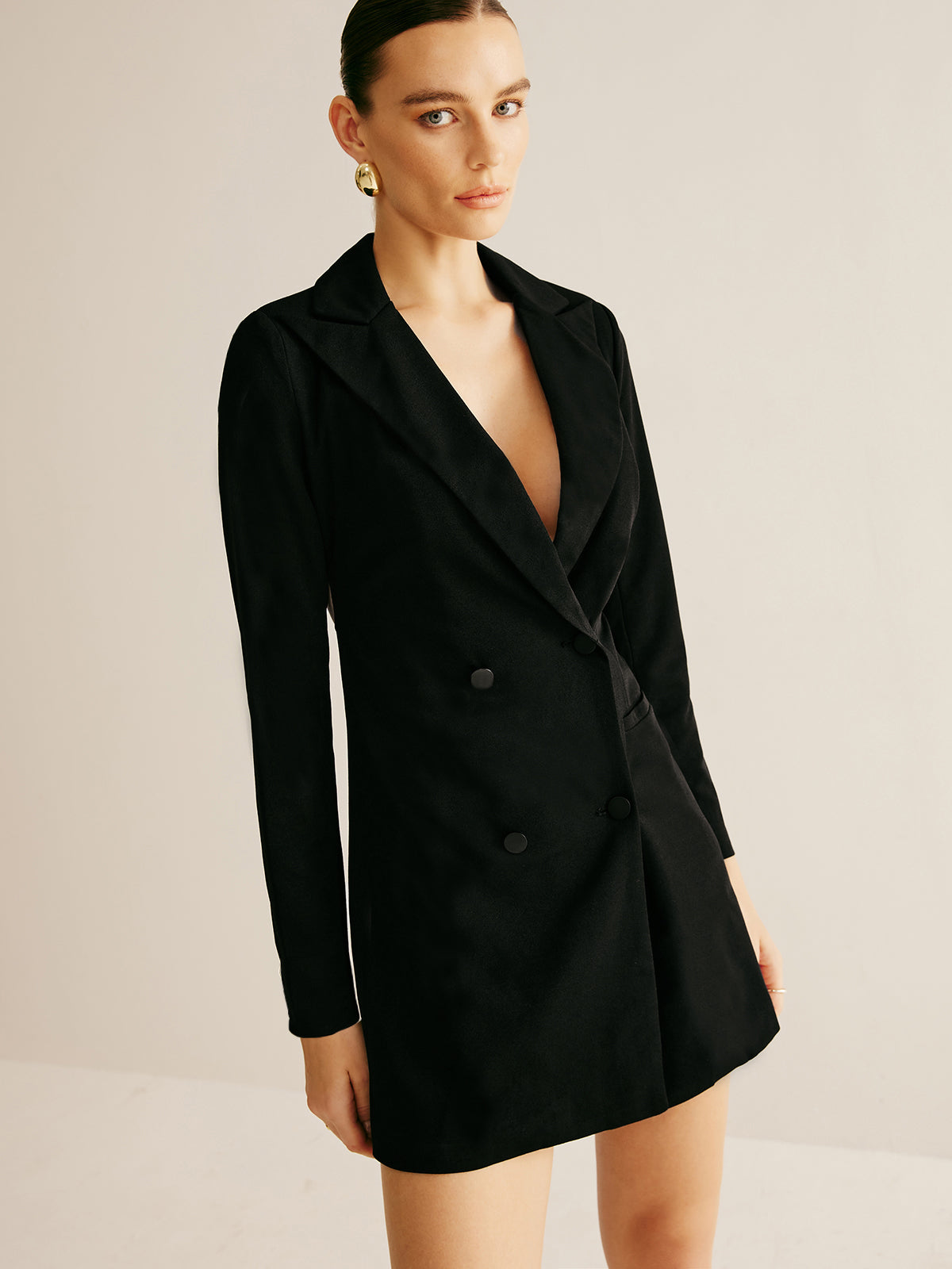 Kesik Düz Yaka Kısa Elbise Shine Aura