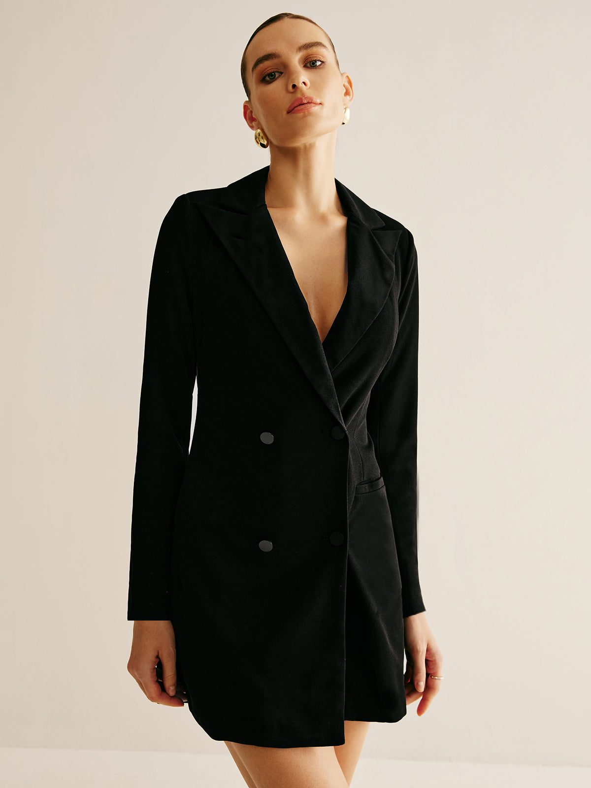 Kesik Düz Yaka Kısa Elbise Shine Aura