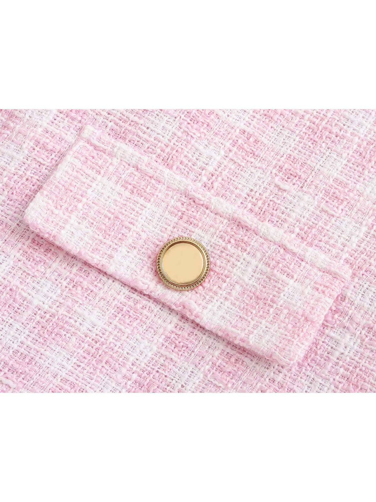 Şık Tweed Polo Yaka Ceket Shine Aura