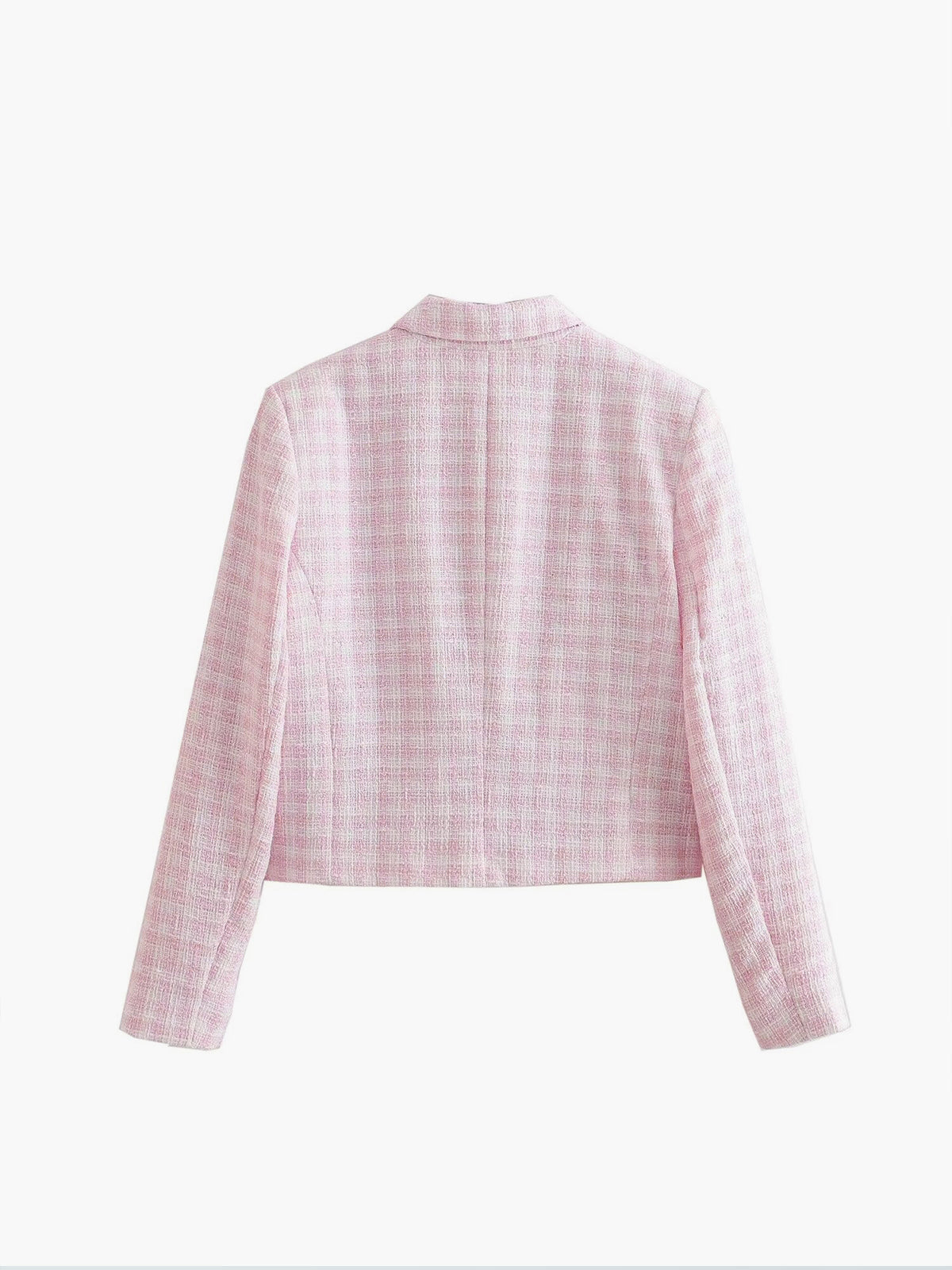 Şık Tweed Polo Yaka Ceket Shine Aura