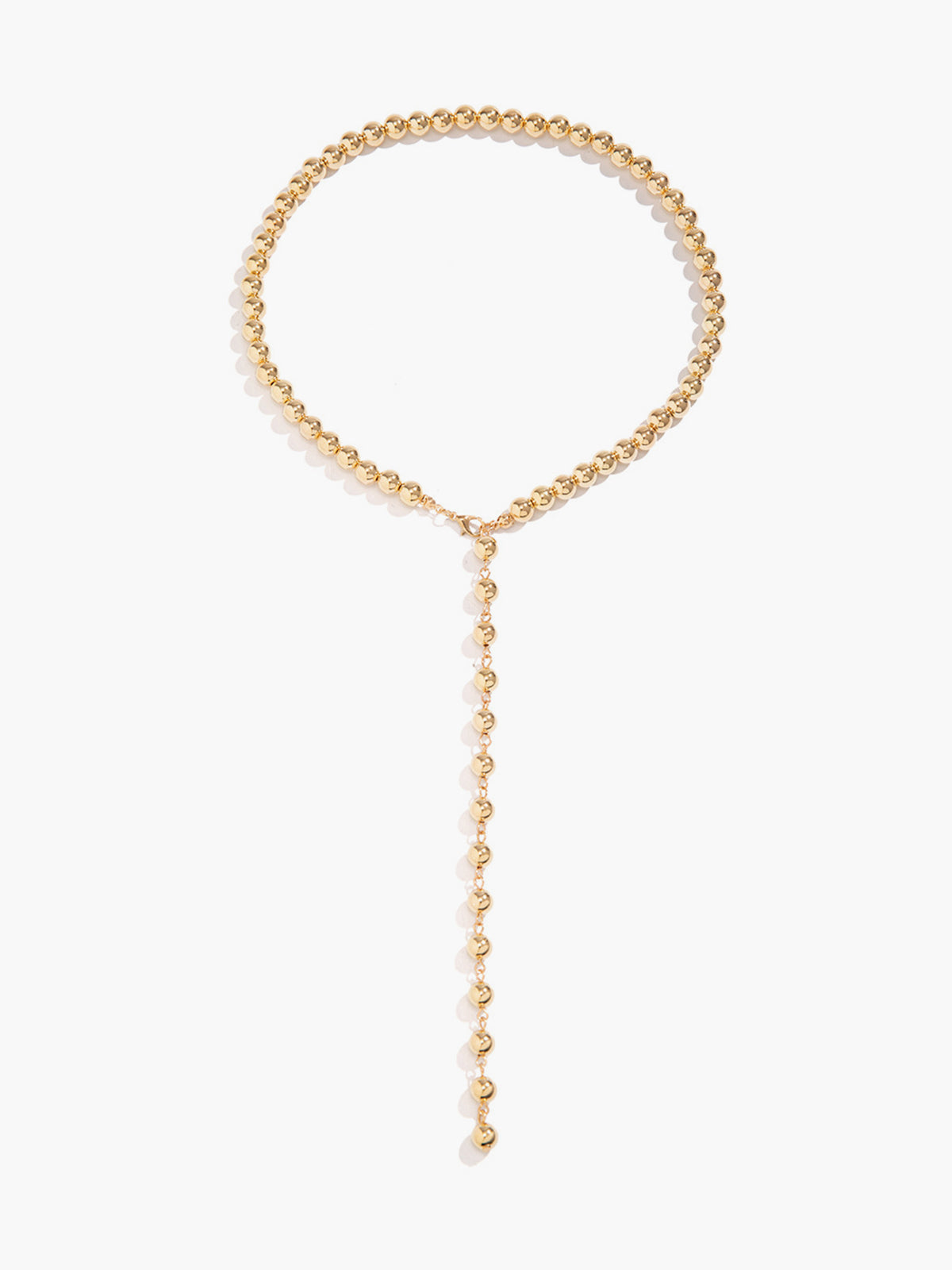 Minimalist Beaded Tassel Necklace Shine Aura