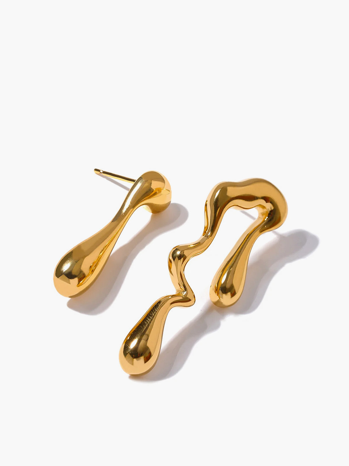 Asymmetrical Water Drop Earrings Shine Aura