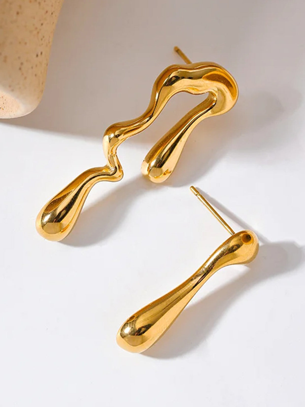 Asymmetrical Water Drop Earrings Shine Aura