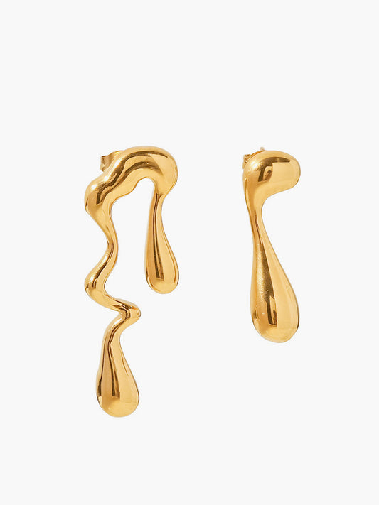 Asymmetrical Water Drop Earrings Shine Aura