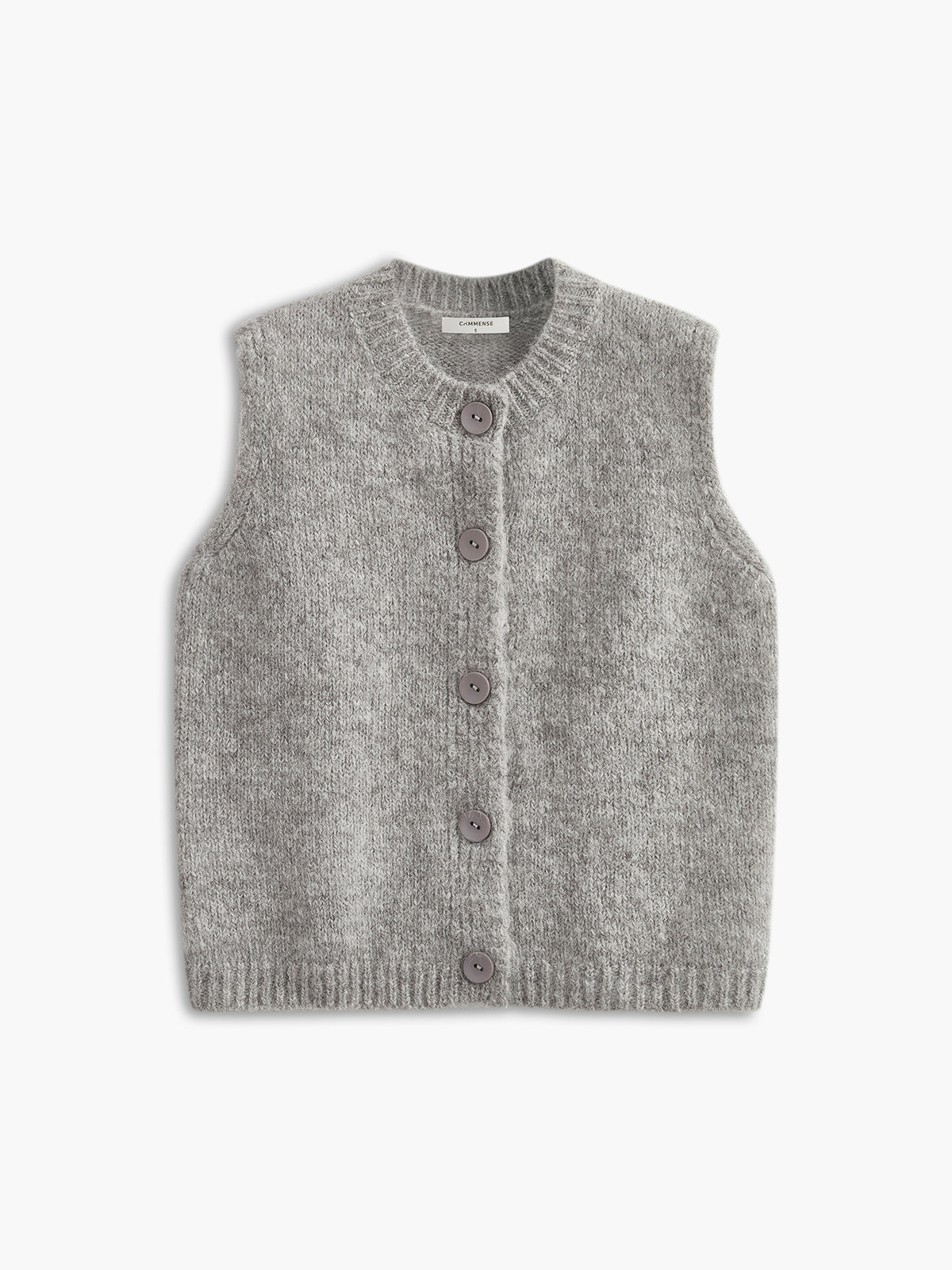 Wool-Blend Soft Sweater Vest Shine Aura