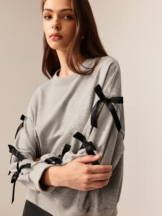 Yaka Fiyonklu Sweatshirt Shine Aura