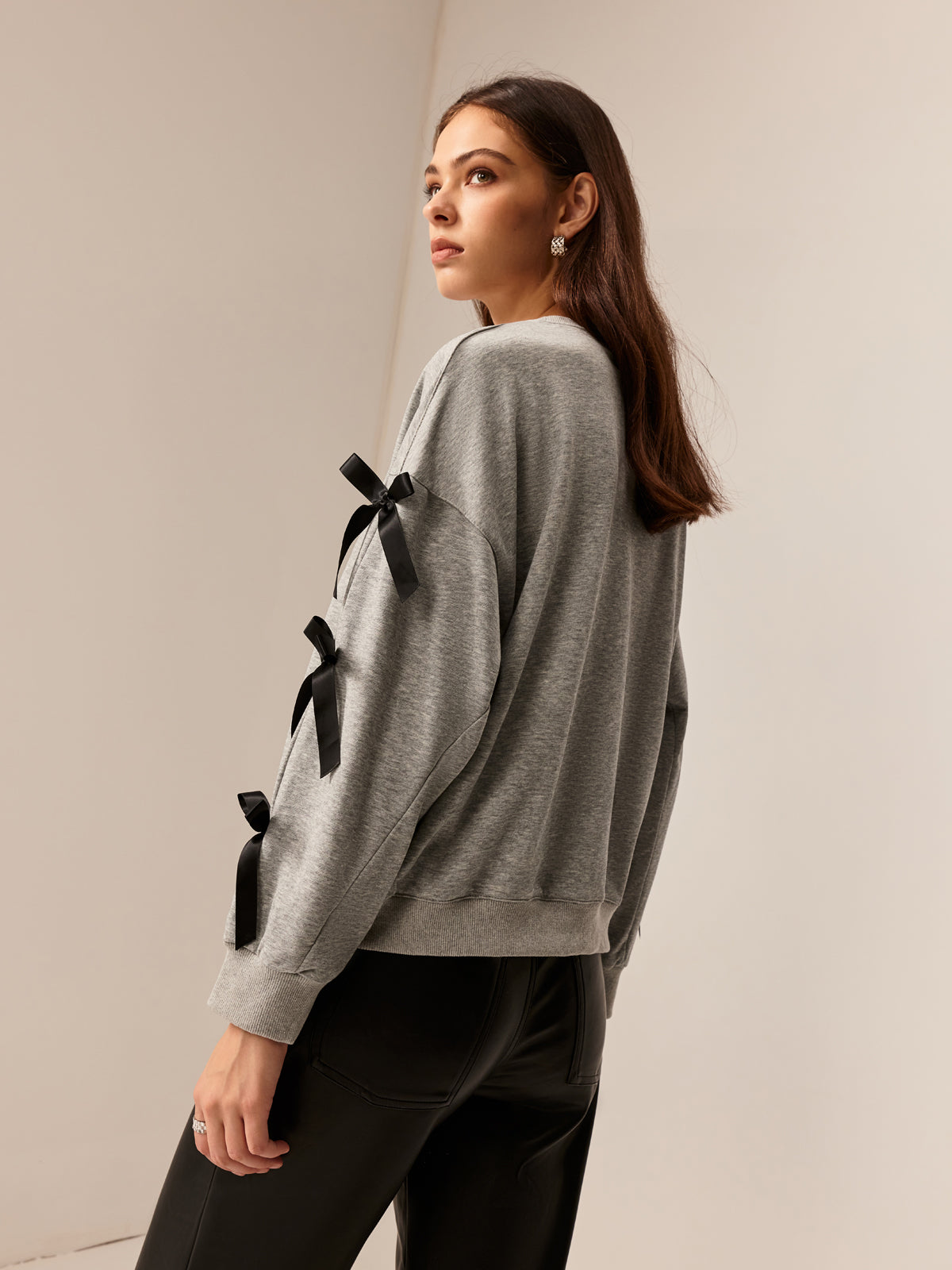 Yaka Fiyonklu Sweatshirt Shine Aura