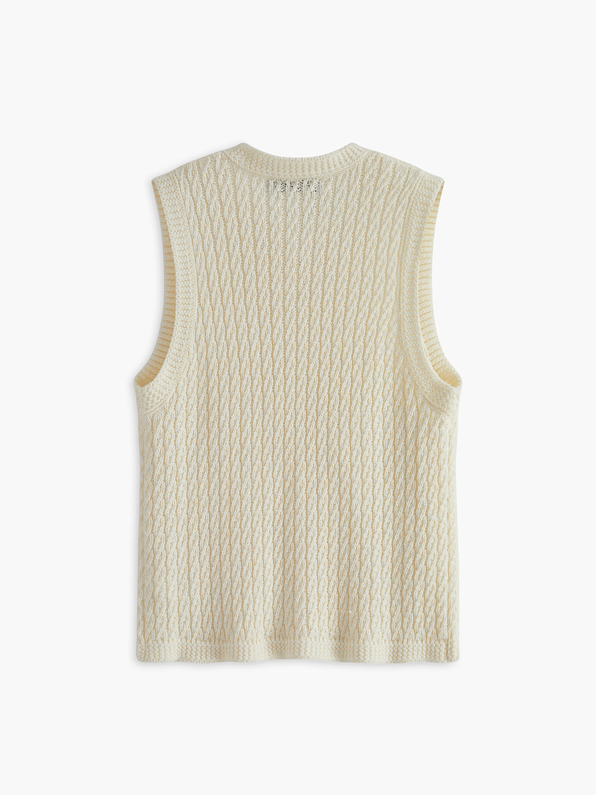 Elegant Golden Breasted Sweater Vest Shine Aura