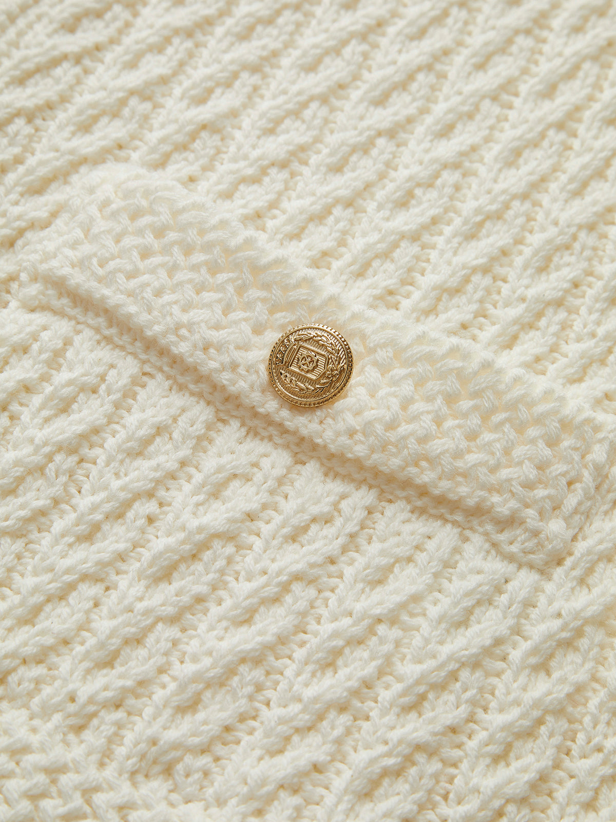 Elegant Golden Breasted Sweater Vest Shine Aura