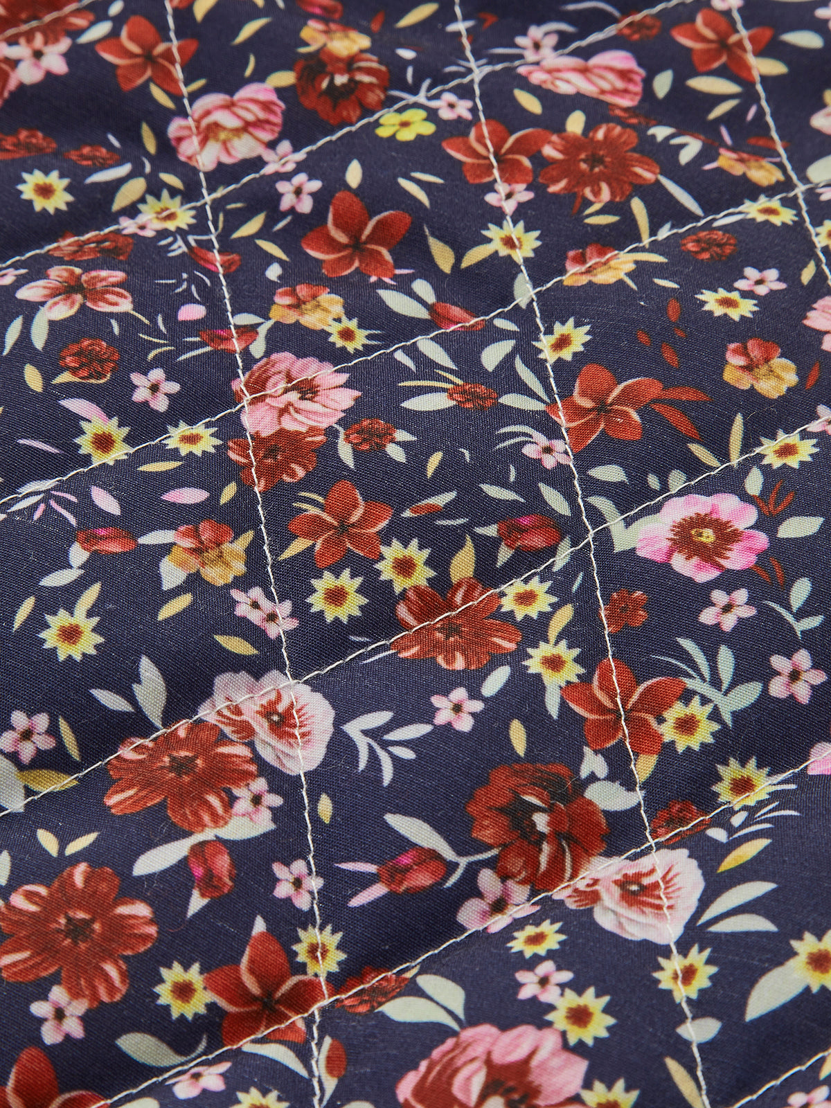 Çok Renkli Baskılı Cepli Kış Palto Shine Aura