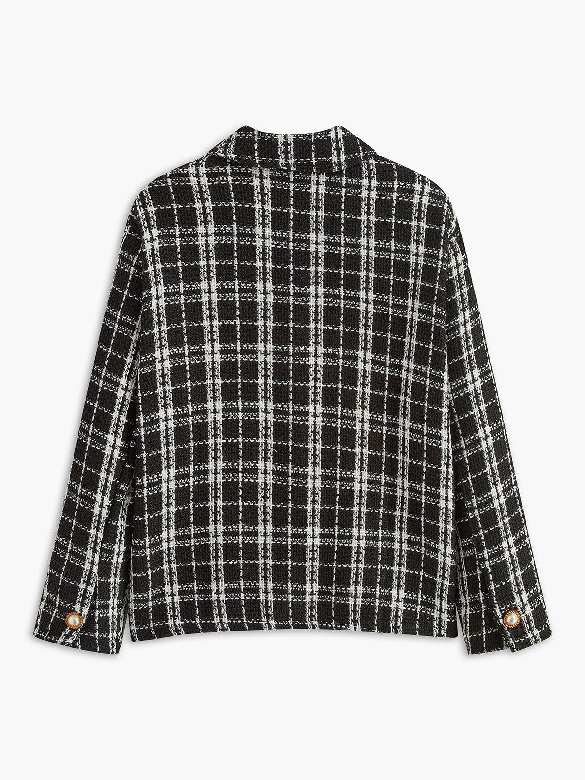 Tweed Ekose Yaka Ceket Shine Aura