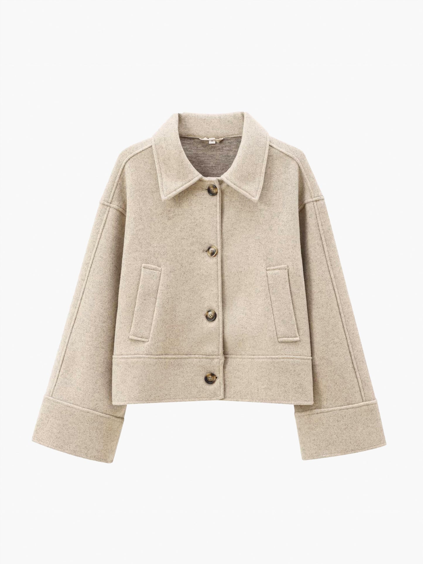 Şık Düğmeli Yaka Ceket Shine Aura