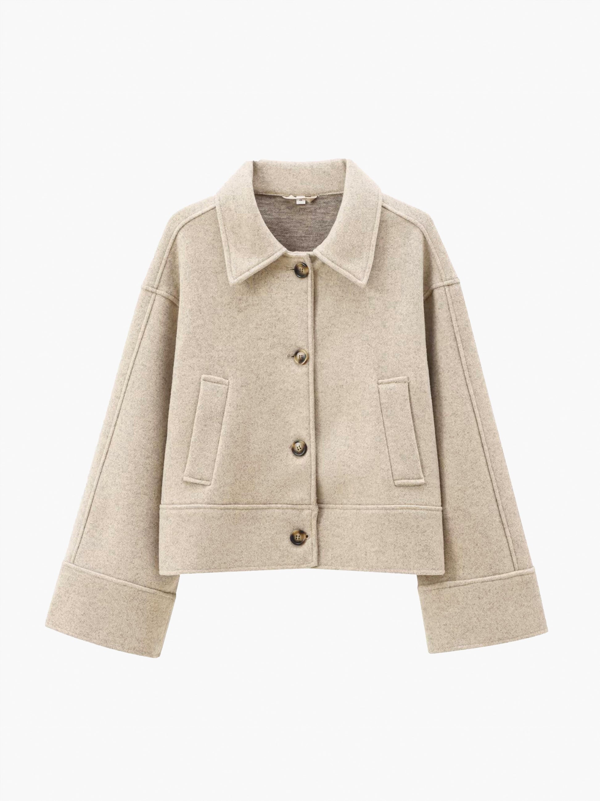 Şık Düğmeli Yaka Ceket Shine Aura