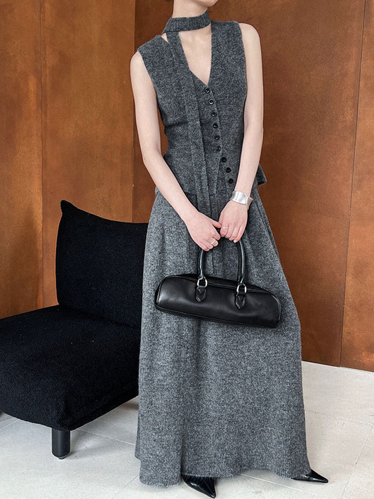 Soft Ribbed Belted Sweater Co-ord Shine Aura