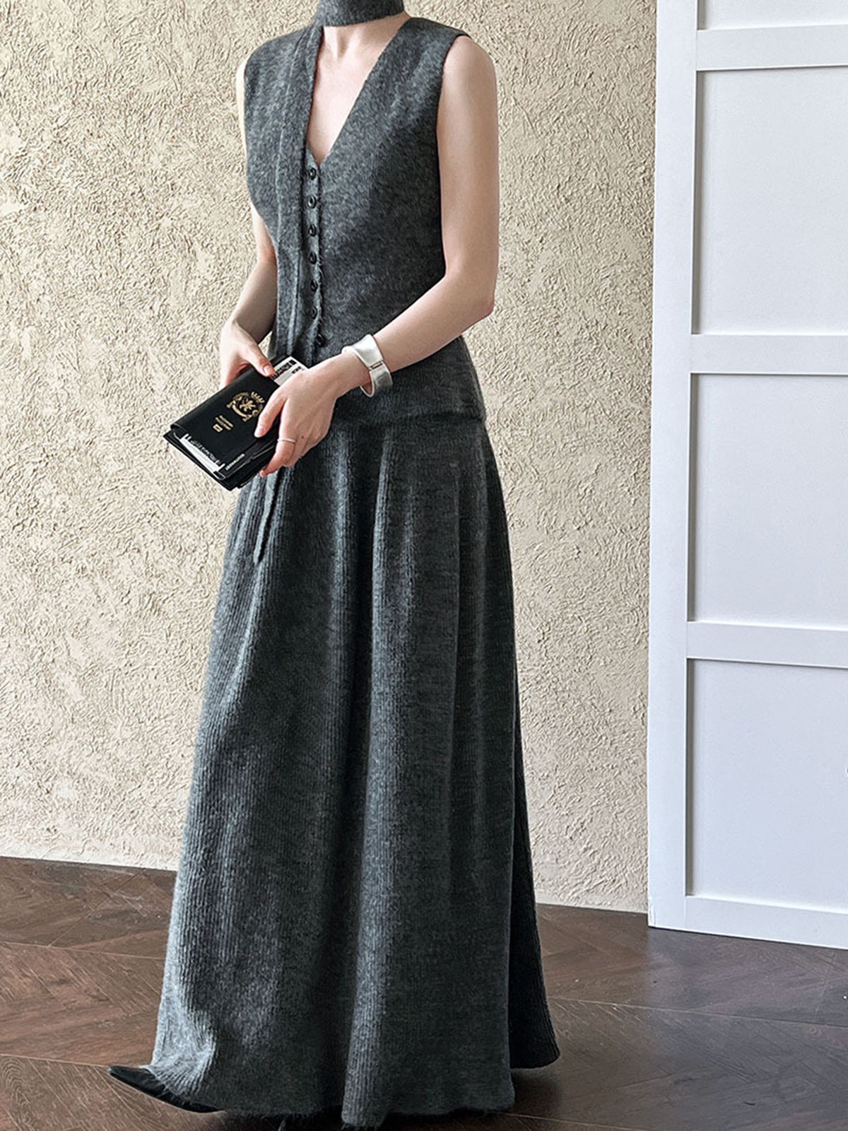 Soft Ribbed Belted Sweater Co-ord Shine Aura
