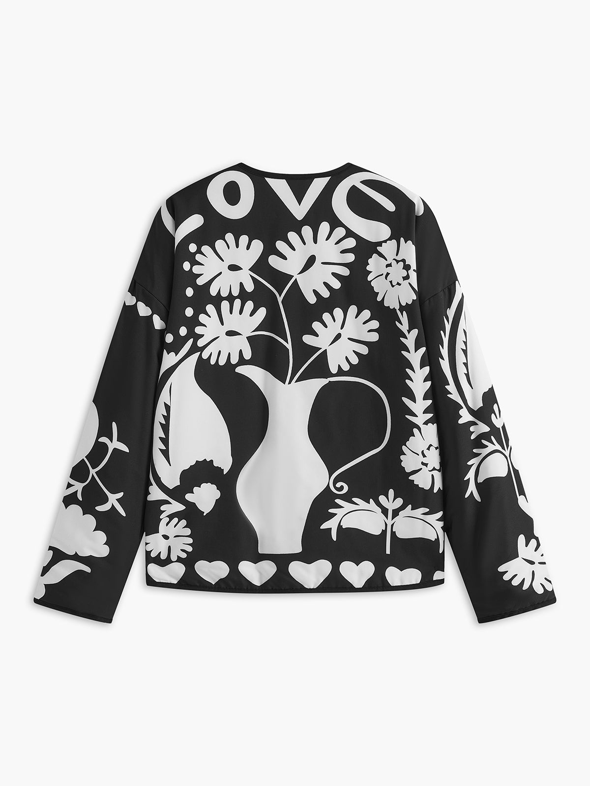 Vintage Baskılı Kış Kabanı Shine Aura