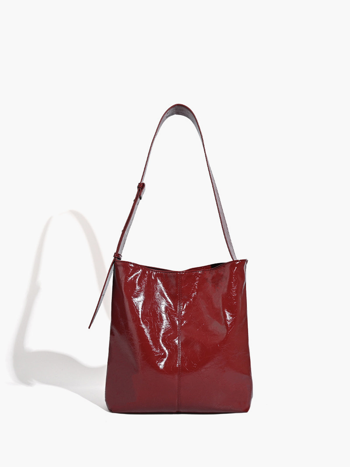 Red Over Size Tote Bag Shine Aura