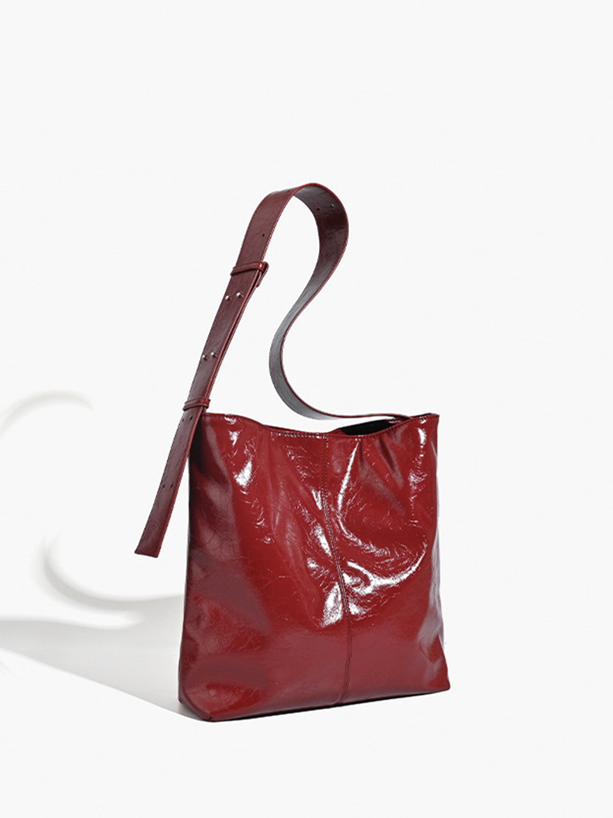 Red Over Size Tote Bag Shine Aura