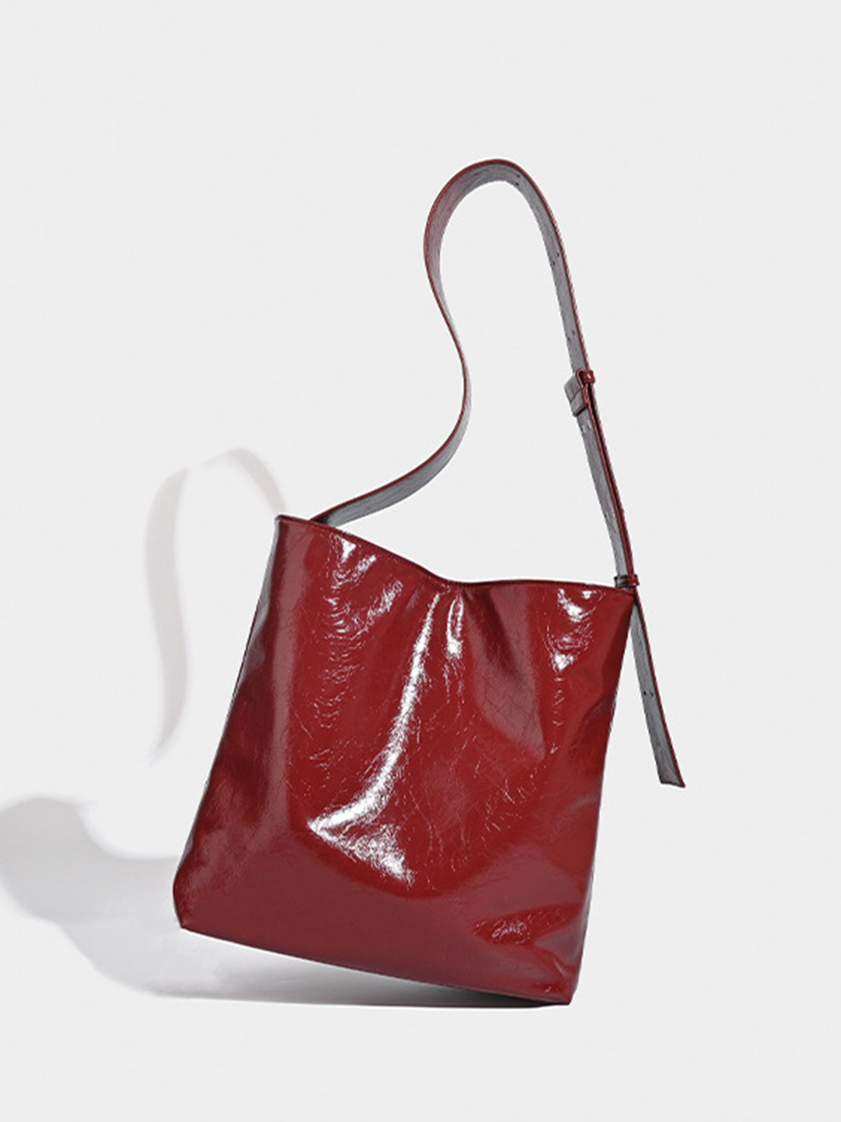 Red Over Size Tote Bag Shine Aura