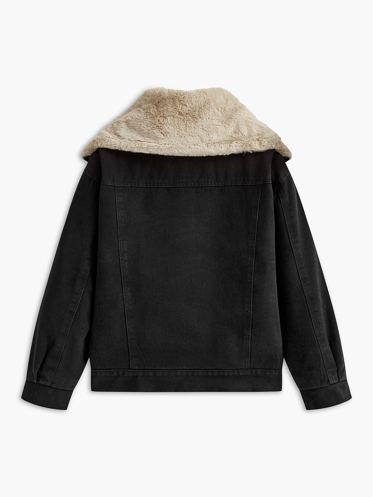 Peluş Denim Ceket Shine Aura