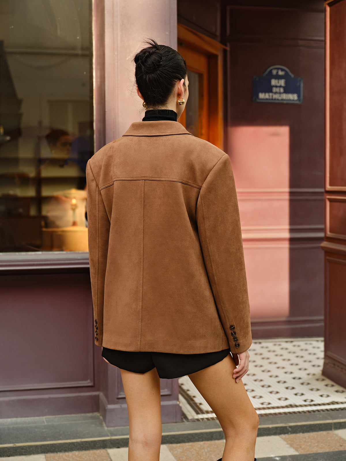 Süet Düğmeli Ceket Shine Aura