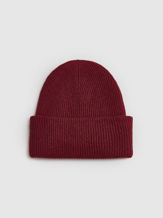 Ribbed Soft Wool Hat Shine Aura