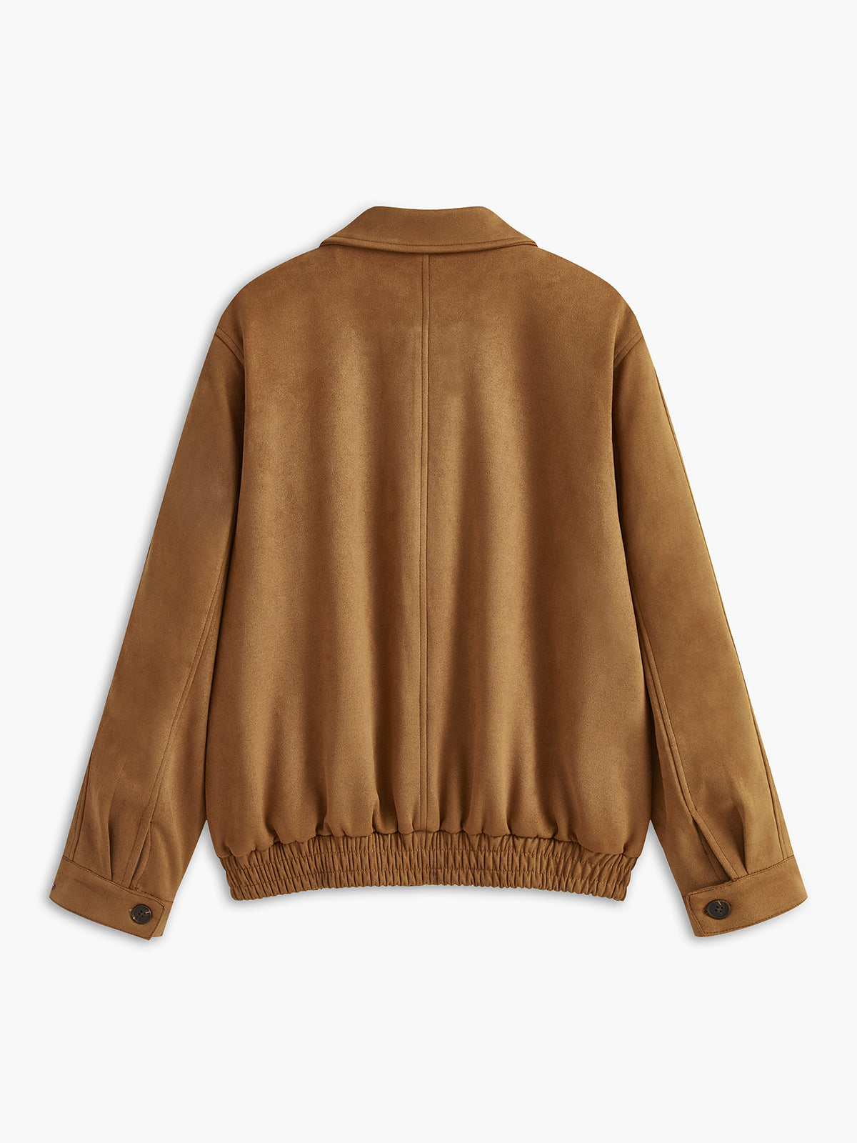 Suede Zipper Shift Jacket Shine Aura