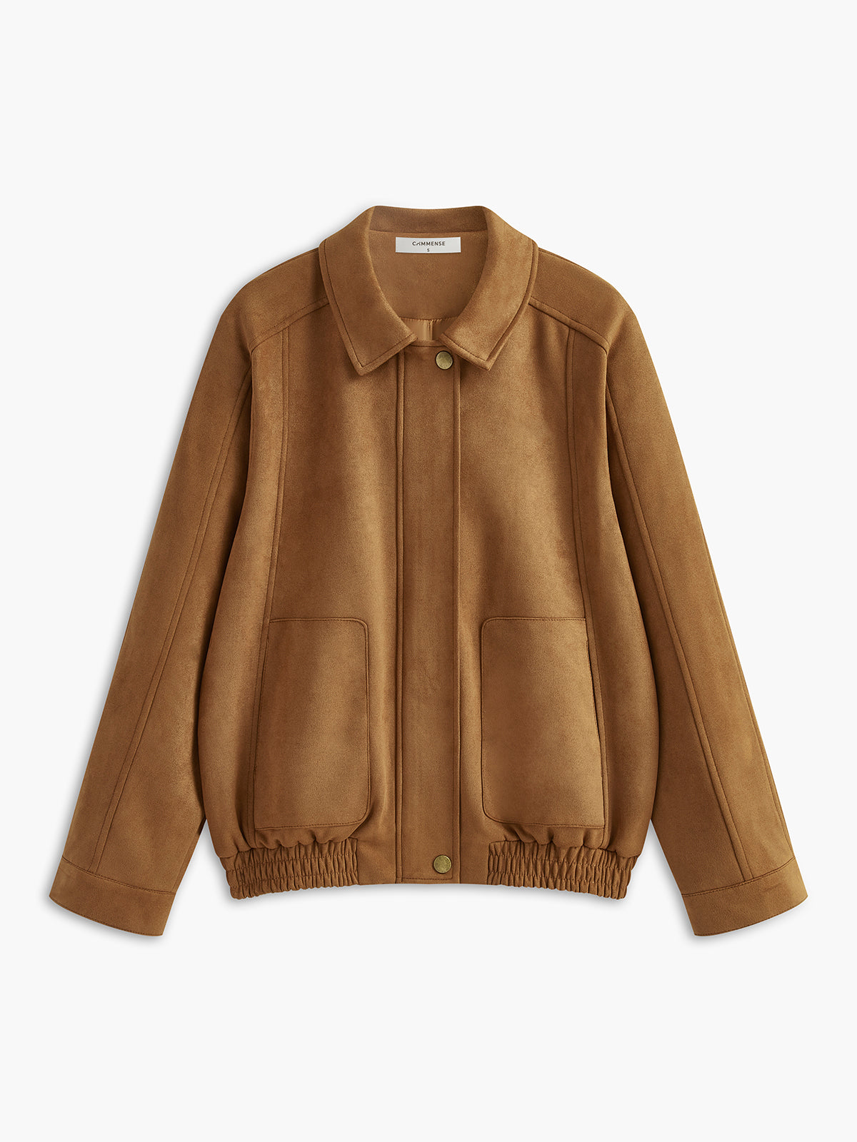 Suede Zipper Shift Jacket Shine Aura