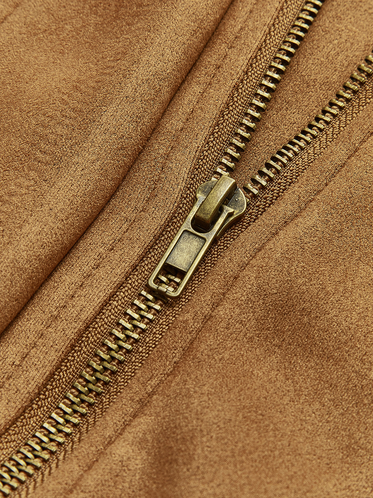 Suede Zipper Shift Jacket Shine Aura