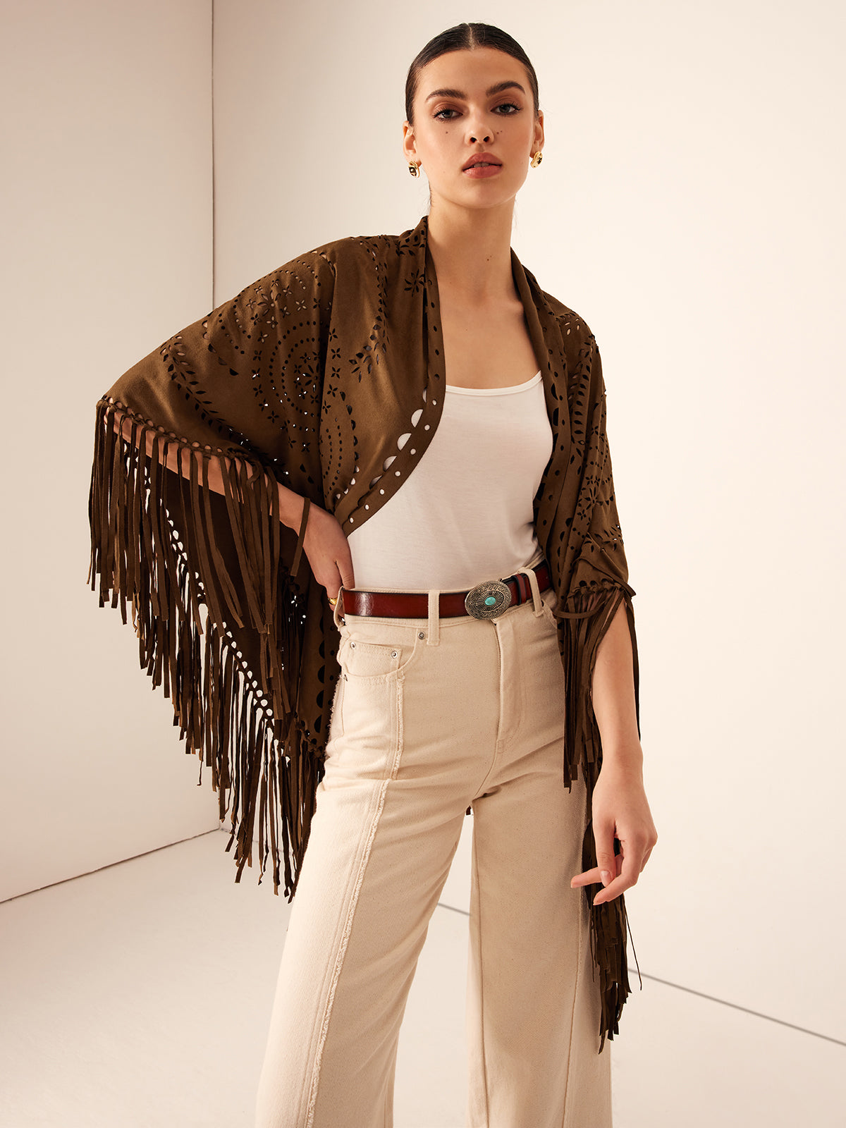 Boheme Boş Detaylı Şal Shine Aura