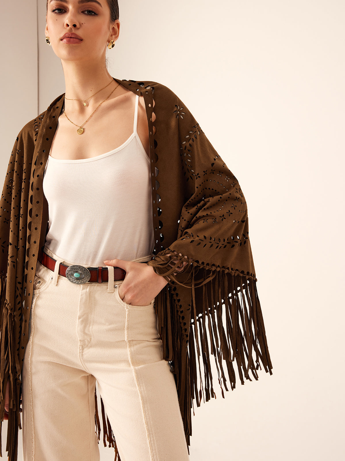 Boheme Boş Detaylı Şal Shine Aura
