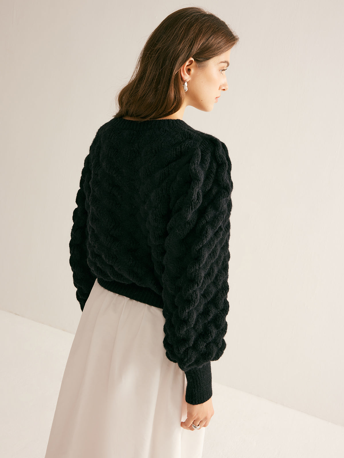 Crew Neck Cloud Sweater Shine Aura