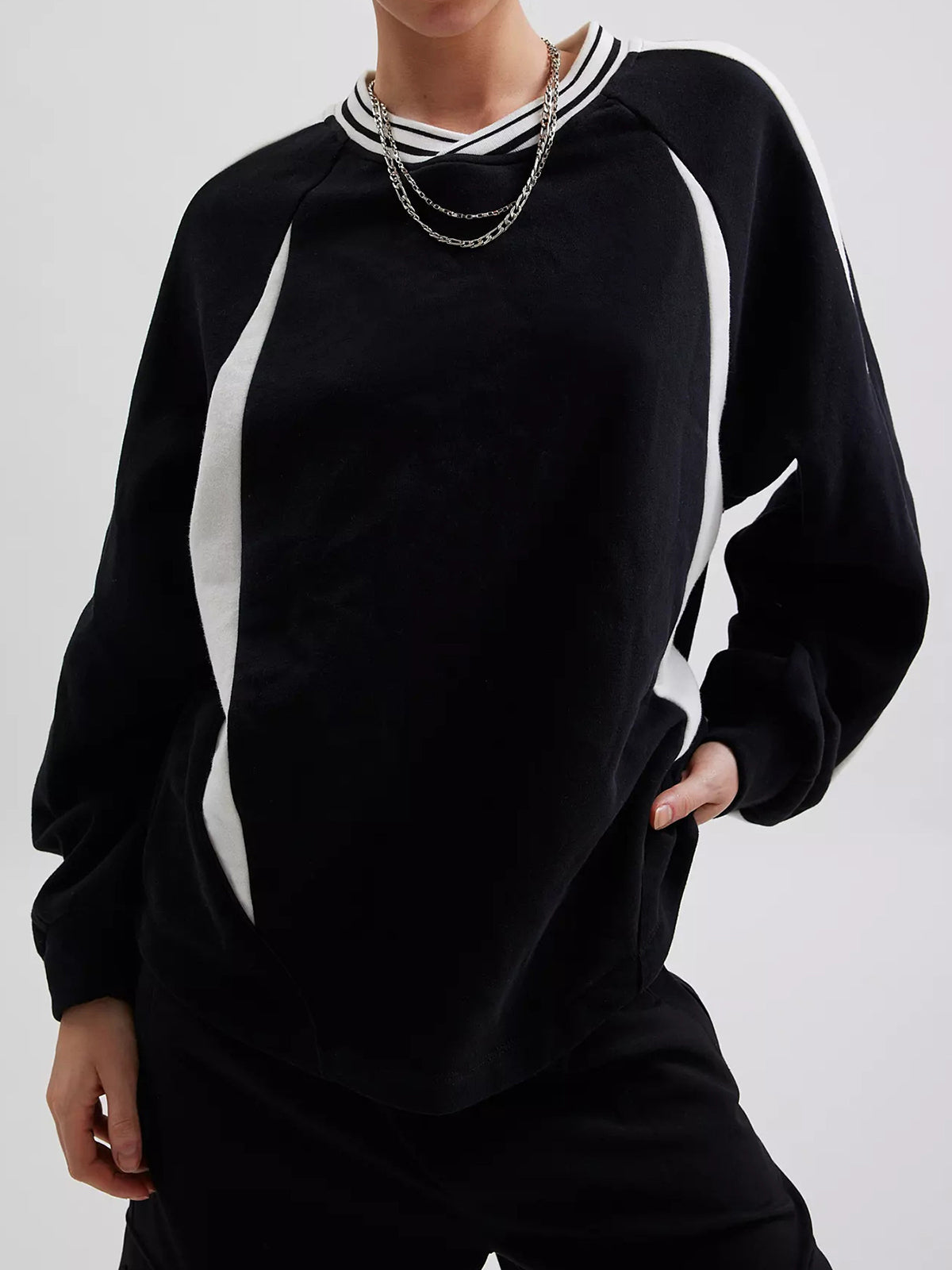 Renk Bloklu Sweatshirt Shine Aura