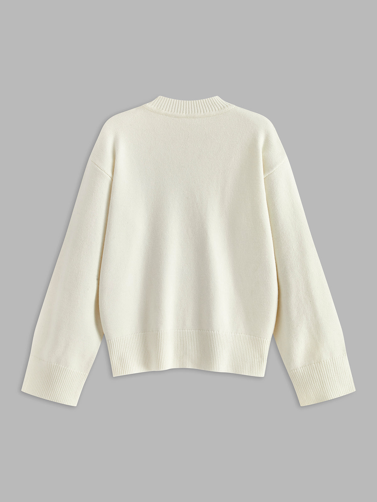 Knit-Floral Pullover Sweater Shine Aura
