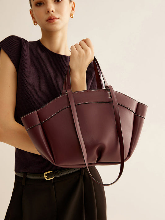 Large Capacity Top Handle Basket Bag Shine Aura
