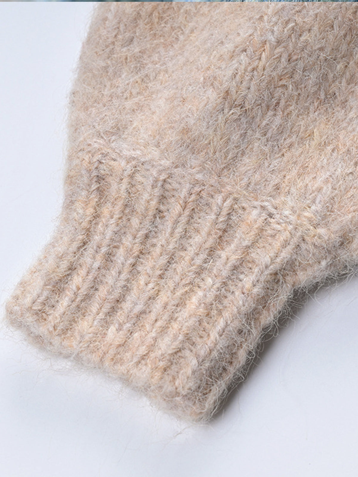 Kroşe Çiçekli Renk Bloklu Kaban Shine Aura