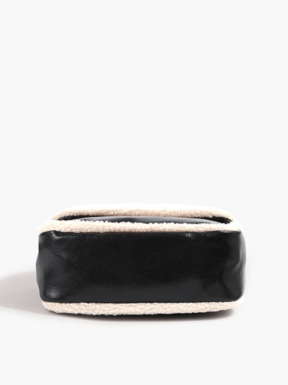 Flap Textured Fleece Shoulder Bag Shine Aura