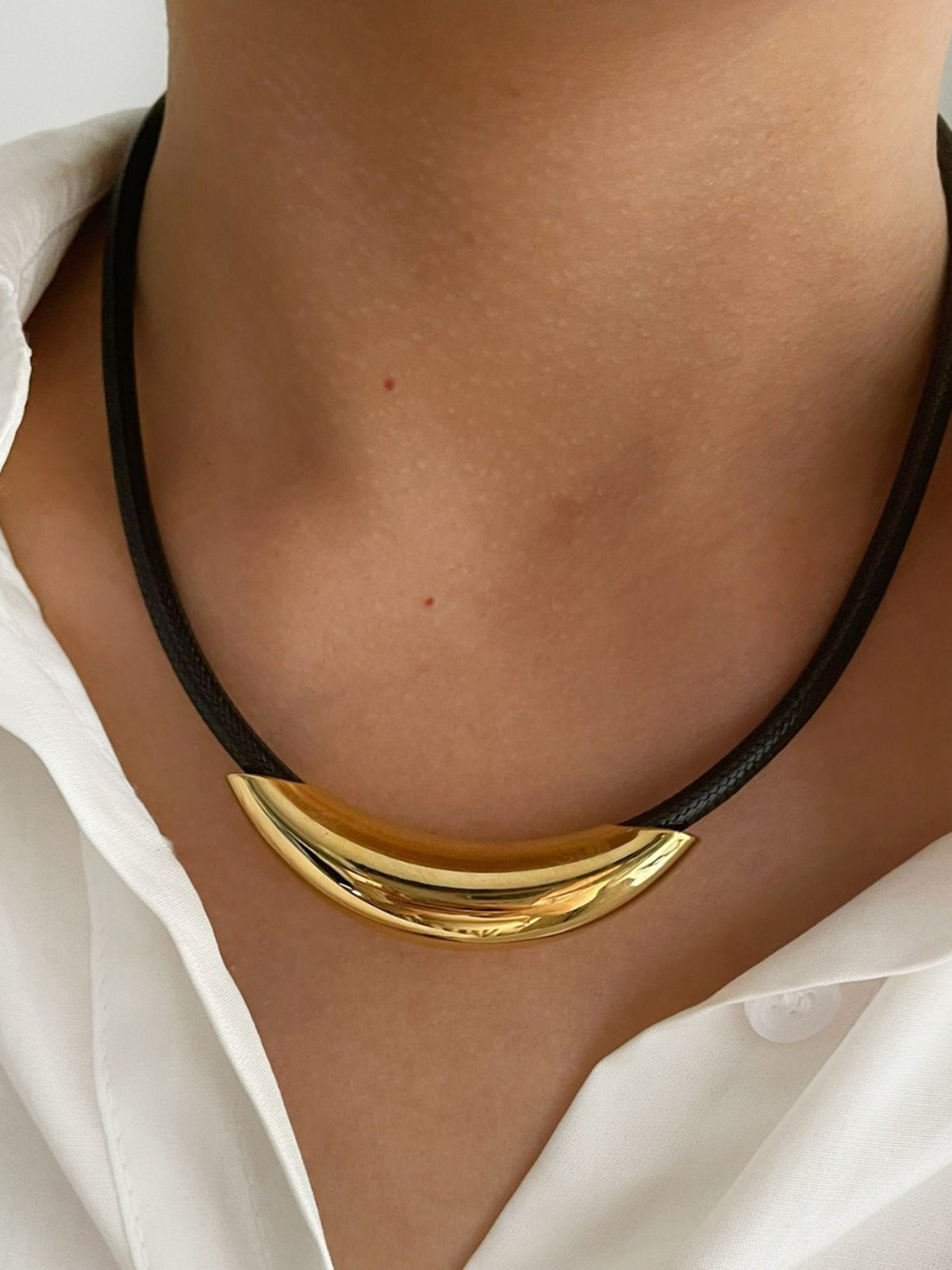 Altın Boru İp Choker Shine Aura