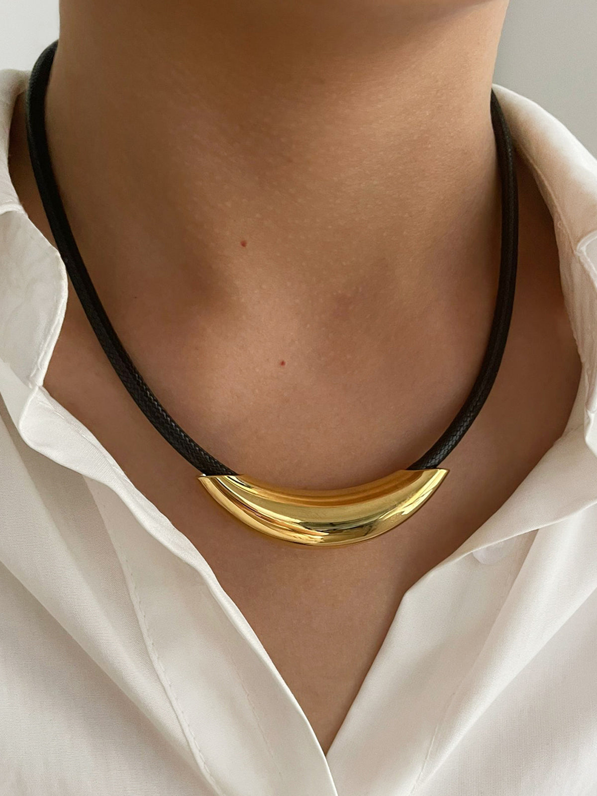 Altın Boru İp Choker Shine Aura