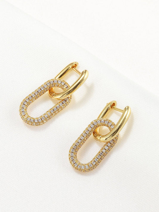 Zircon Hoop Earring Pendants 