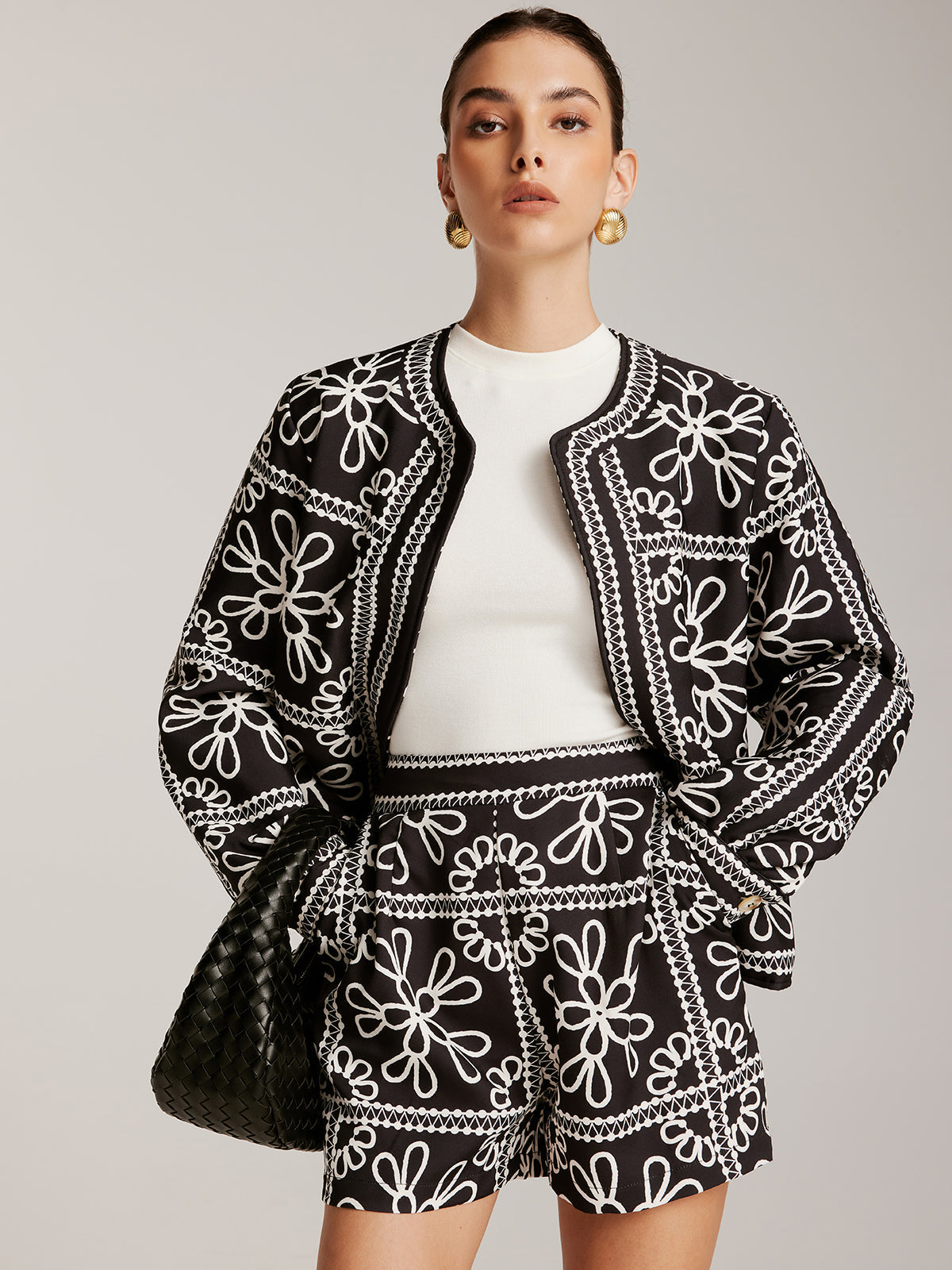 Boheme Printed Pockets Shorts Shine Aura