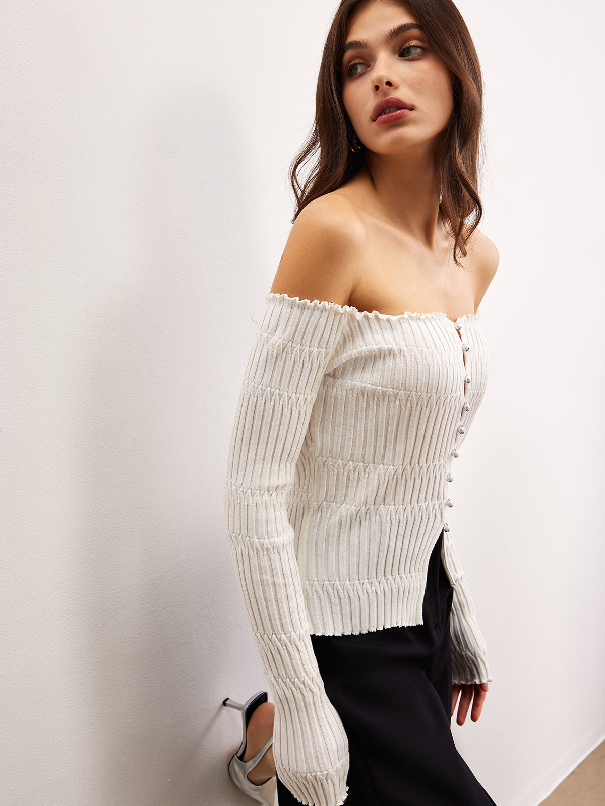 Askılık Yaka Marul Kenar Ceketi Shine Aura