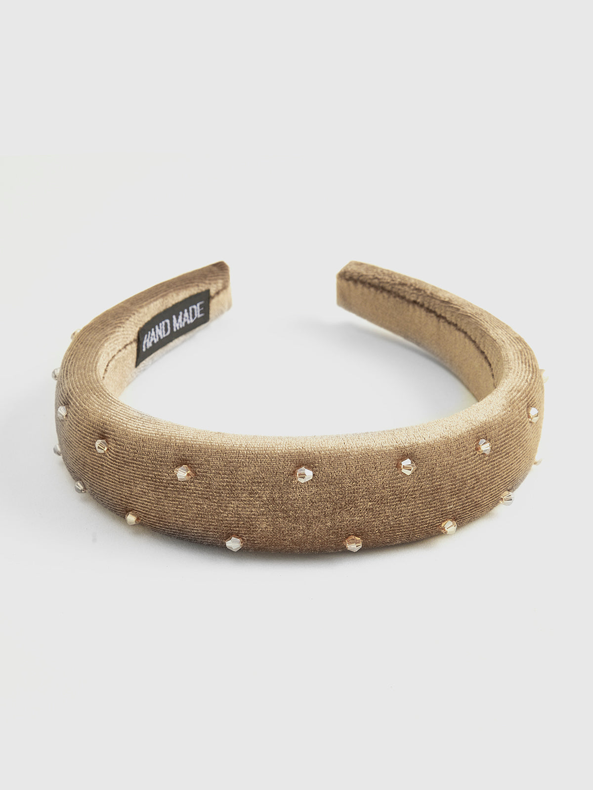 Retro Kadife Rhinestone Saç Bandı Shine Aura