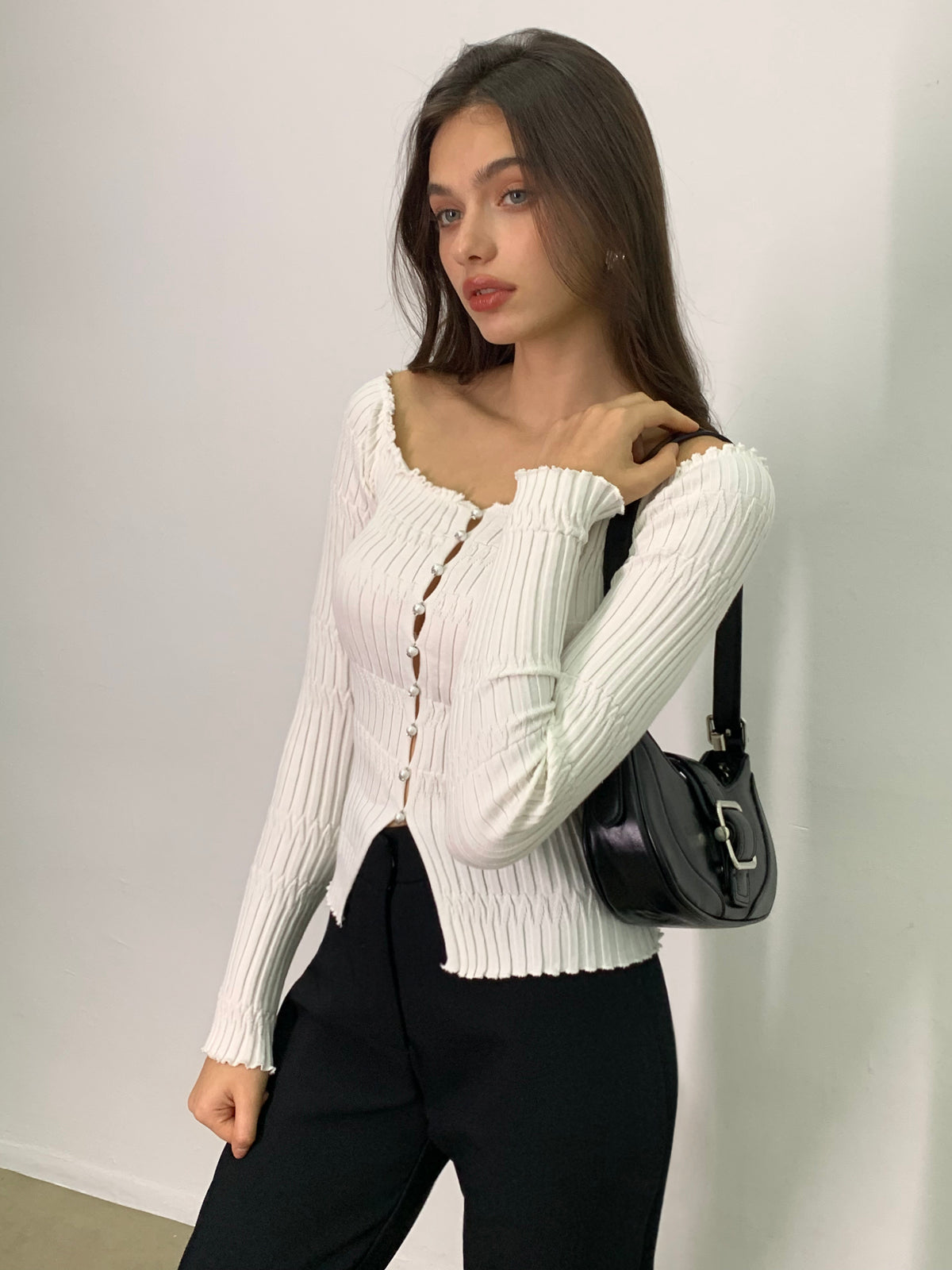 Askılık Yaka Marul Kenar Ceketi Shine Aura